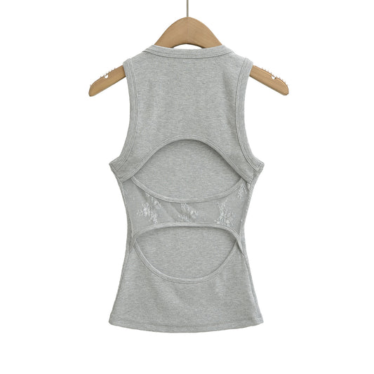 Sexy Backless Fitted Slim Sleeveless Casual Sports Tank Top