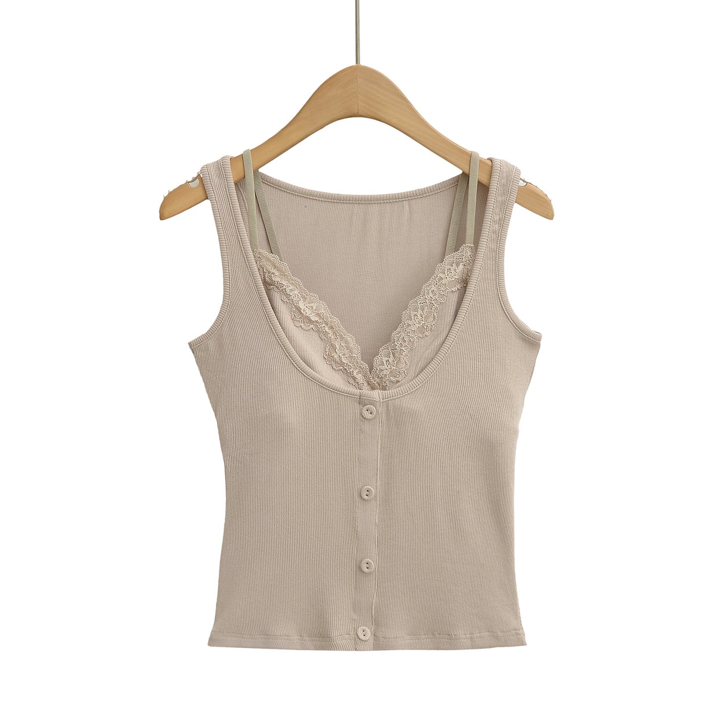 Sexy and Slim Lace Splicing Top