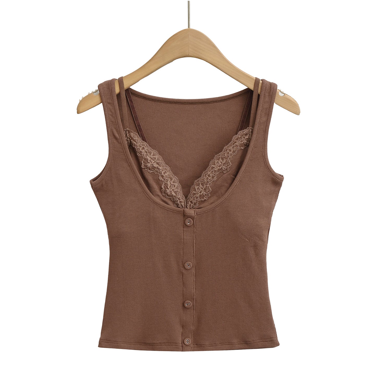 Sexy and Slim Lace Splicing Top