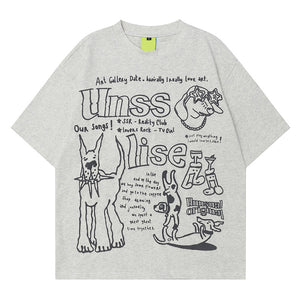Short Sleeve T-Shirt Unisex Summer Loose Fit Couple Half Sleeve