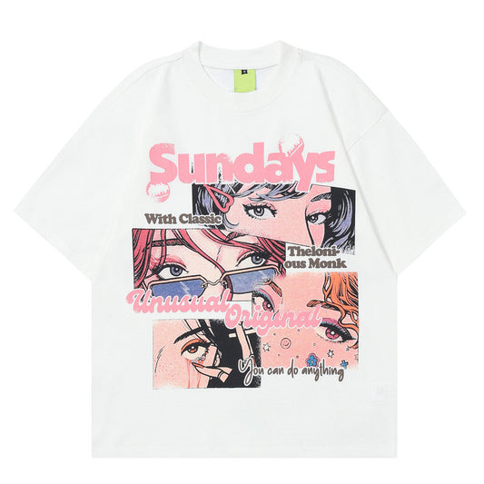 Short Sleeve T-Shirt for Men and Women Loose Heavy Cotton