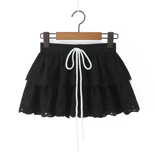 Lace lace fluffy skirt