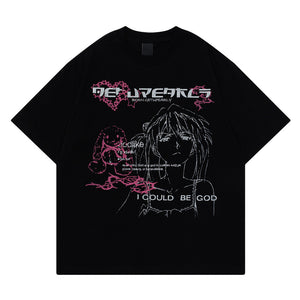 Short Sleeve T-Shirt Loose Fit Anime Loose Version