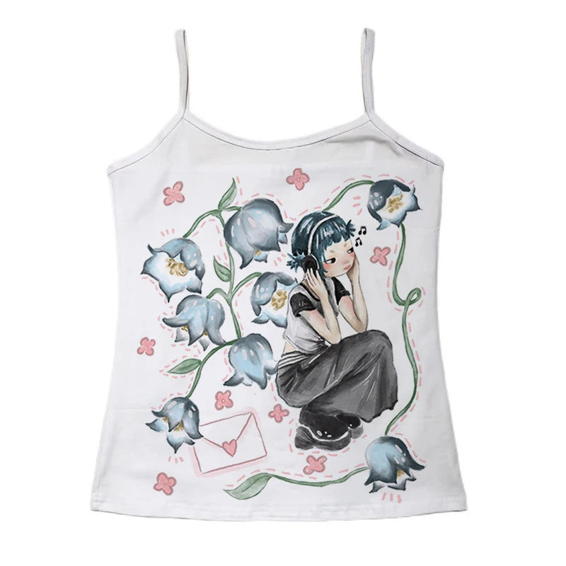 Short Sleeve Round Neck Printed Slim Fit