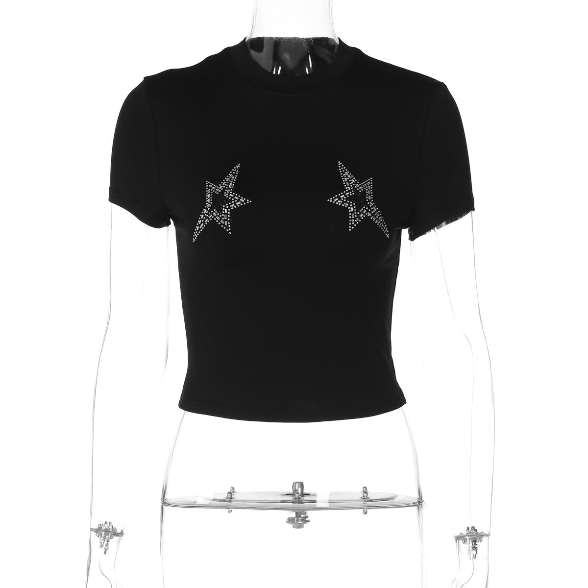 Women's Slim Round Neck Short Sleeve T-Shirt Top