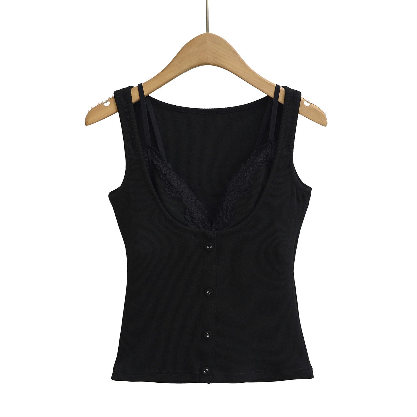 Sexy and Slim Lace Splicing Top