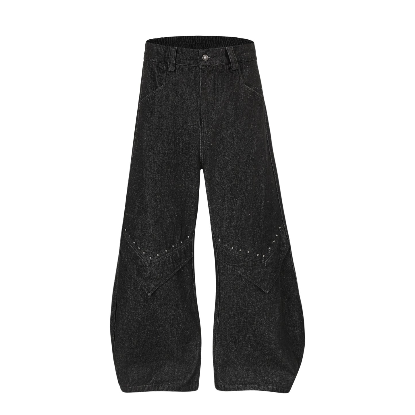 Bent knife denim straight tube slightly flared Vibe pants