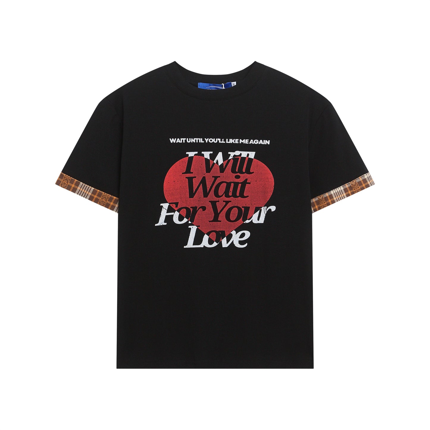 Short slim fit short sleeved T-shirt with letter print for women