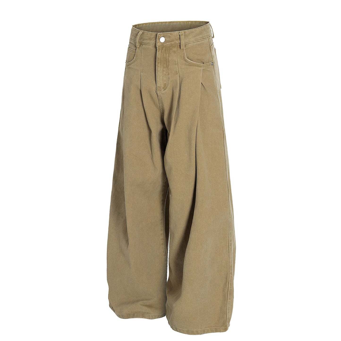 Washed loose curved knife straight tube retro workwear casual pants