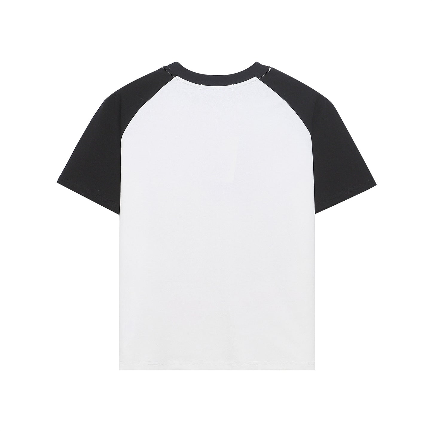 Retro Cat Print Raglan Short Sleeve T-Shirt Women's Slim Design Sense Unique Short Length Spicy Girl Top