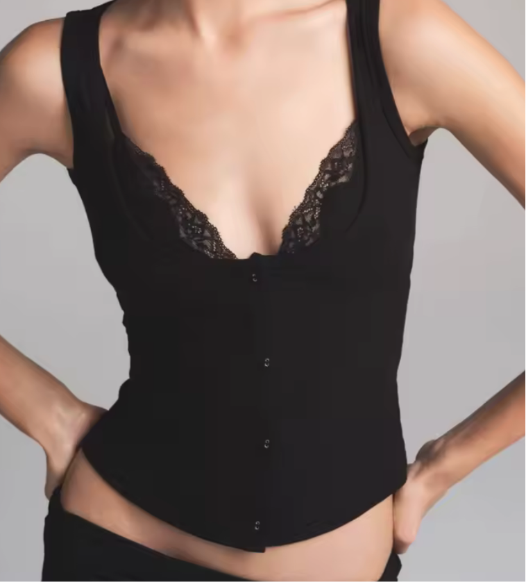 Sexy and Slim Lace Splicing Top