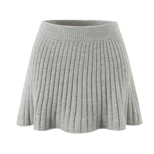 Elastic Waist A-Line Skirt Short Skirt