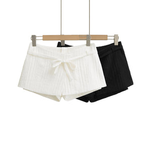 Slim fit solid color low waist skirt pants
