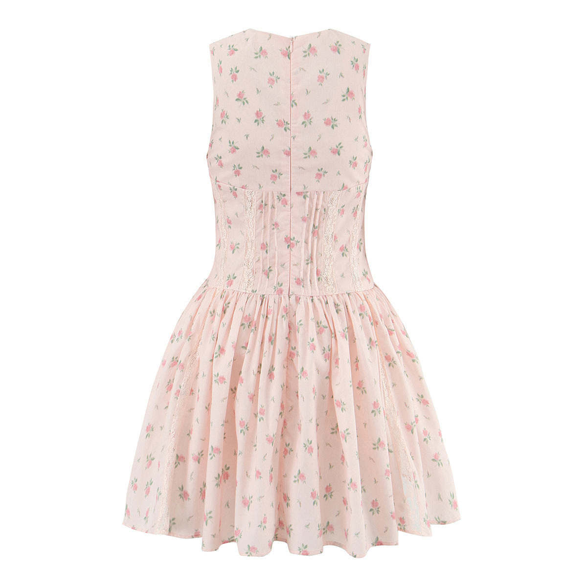 Floral Print V-Neck Mini Dress