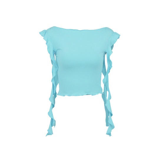 Sexy Bandage Lace-Up Tight Crop Top