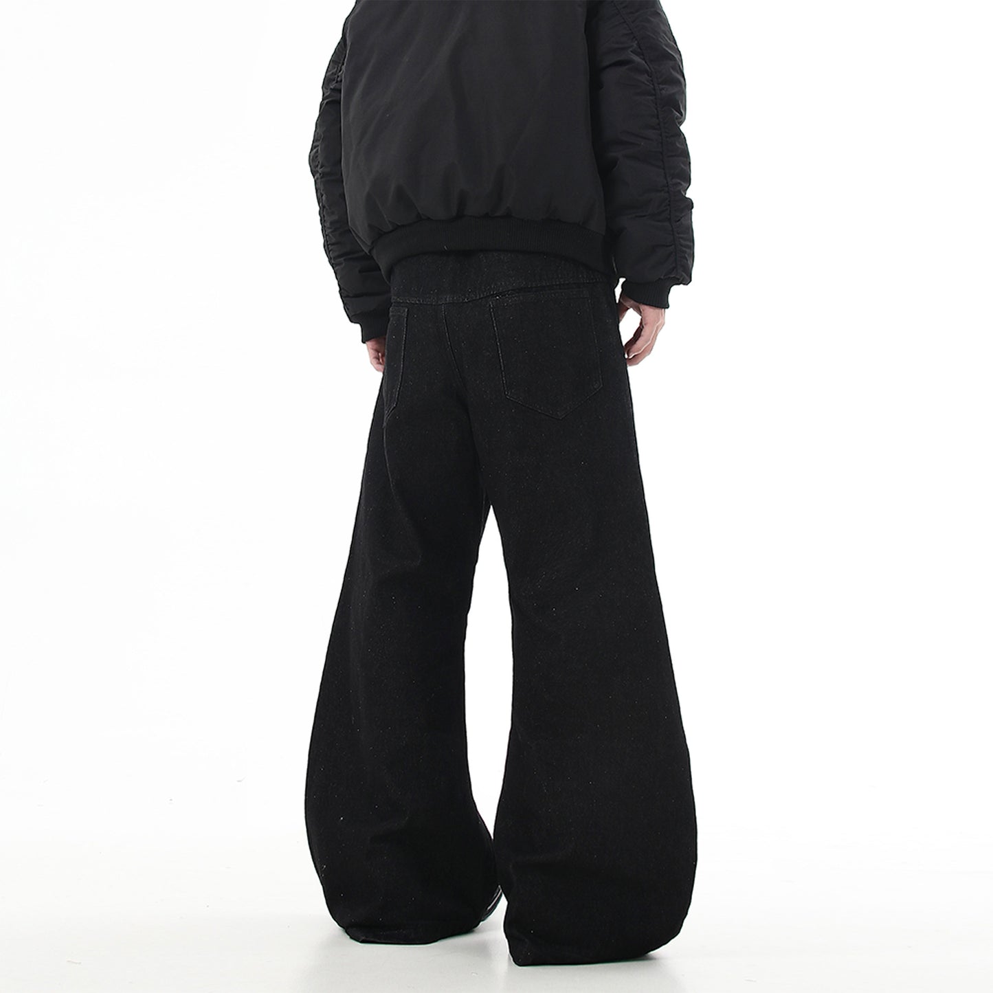 Bent knife denim straight tube slightly flared Vibe pants
