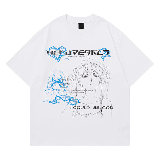 Short Sleeve T-Shirt Loose Fit Anime Loose Version