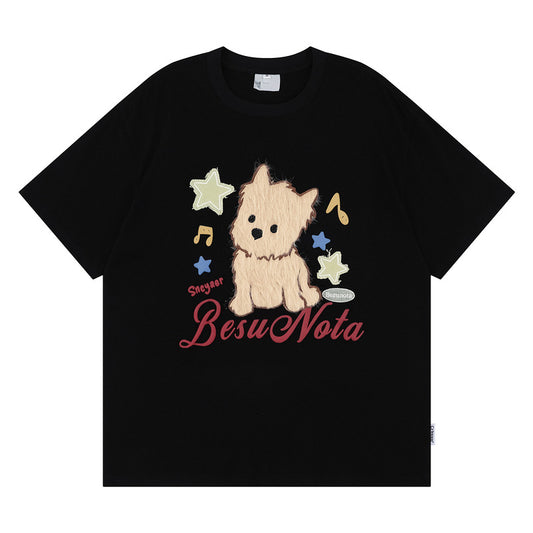 Short Sleeve T-Shirt Loose Korean Lazy Style Half Sleeve