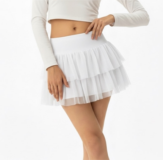 Wear safety pants to prevent exposure, cake skirt, and half skirt