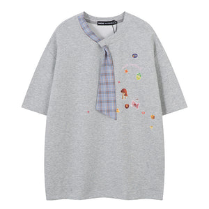 Short Sleeve T-Shirt Unisex Summer Loose Casual Couple Retro