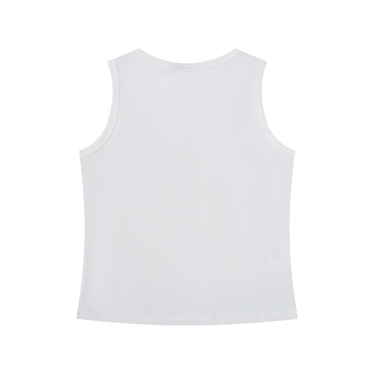 Spicy Girl Fuzzy Puppy Print Sleeveless Top Women Summer Slim Fit Short Elastic Camisole