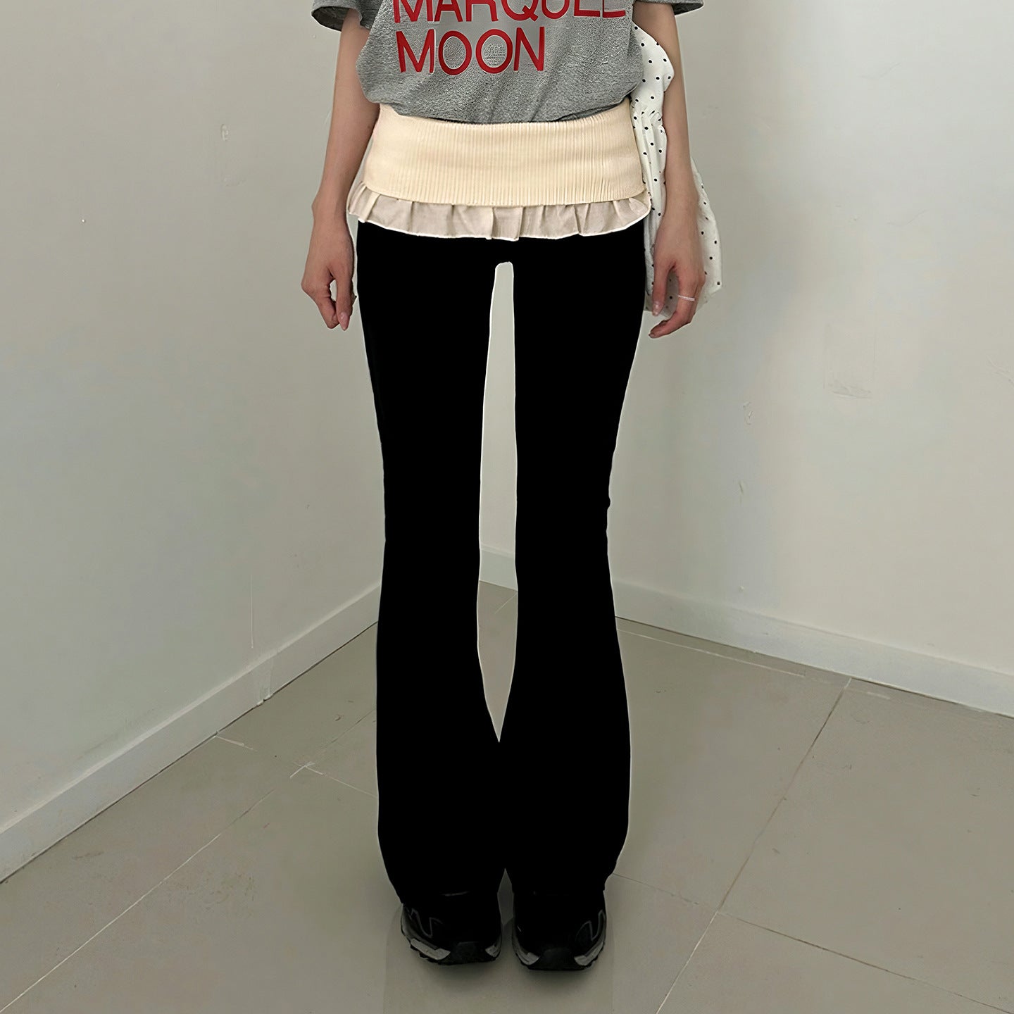 Flared Hem Leaflet Pants