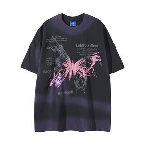 Short Sleeve T-Shirt Cotton Student Loose Retro