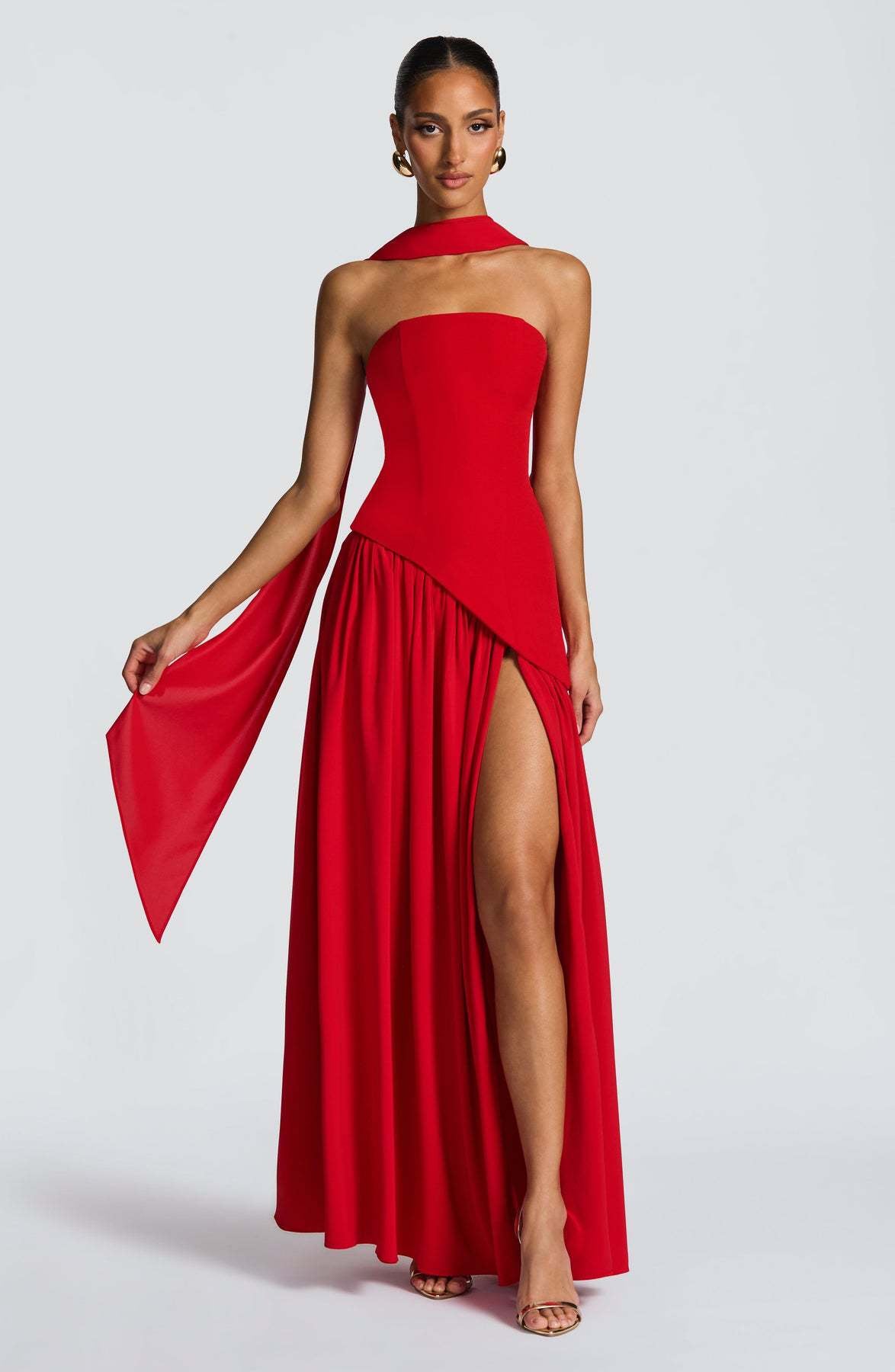 Women's Slit Dress Fashionable Sexy Backless High Slit Long Dress