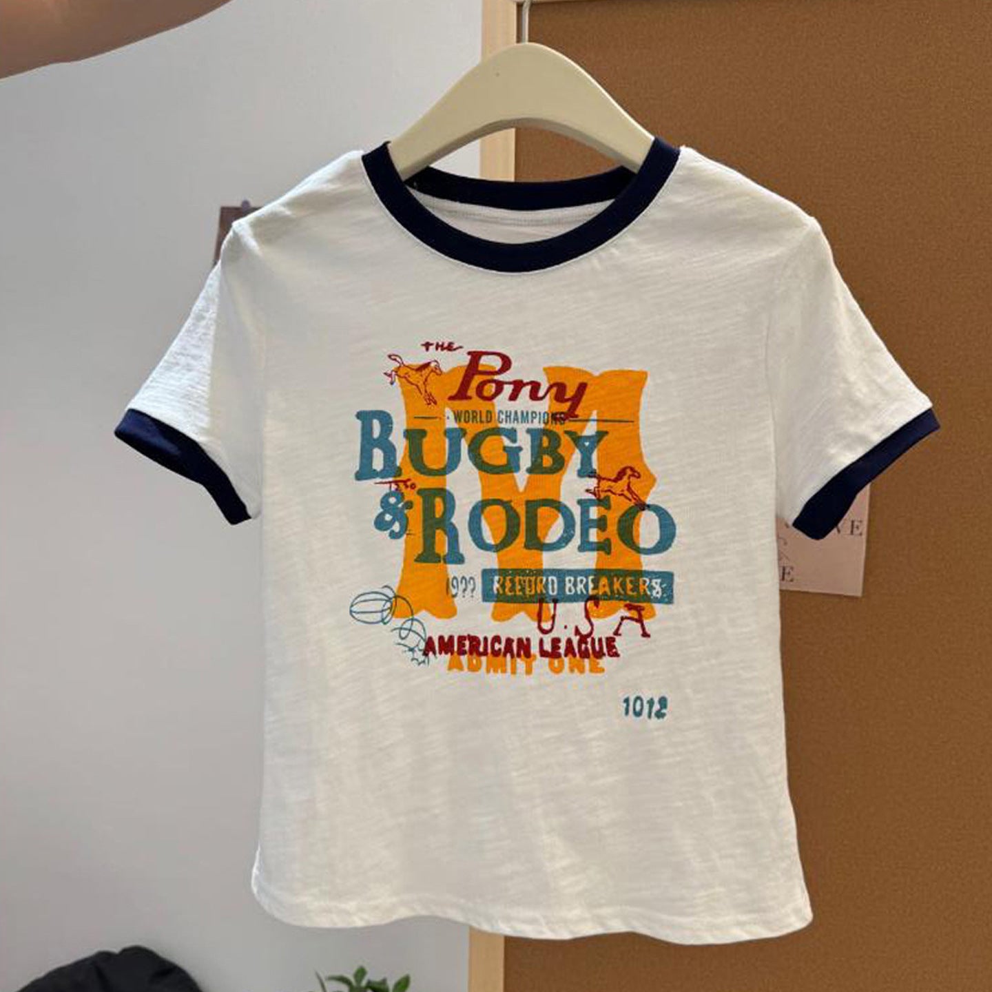 Color Block Letter Print Short Sleeve T-Shirt Women Summer New Slim Korean Style Slub Cotton Top