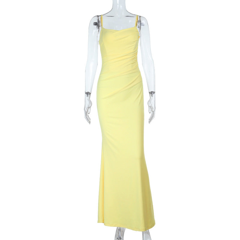 Long Evening Dress Elegant Sexy Backless Fitted Long Dress for Women