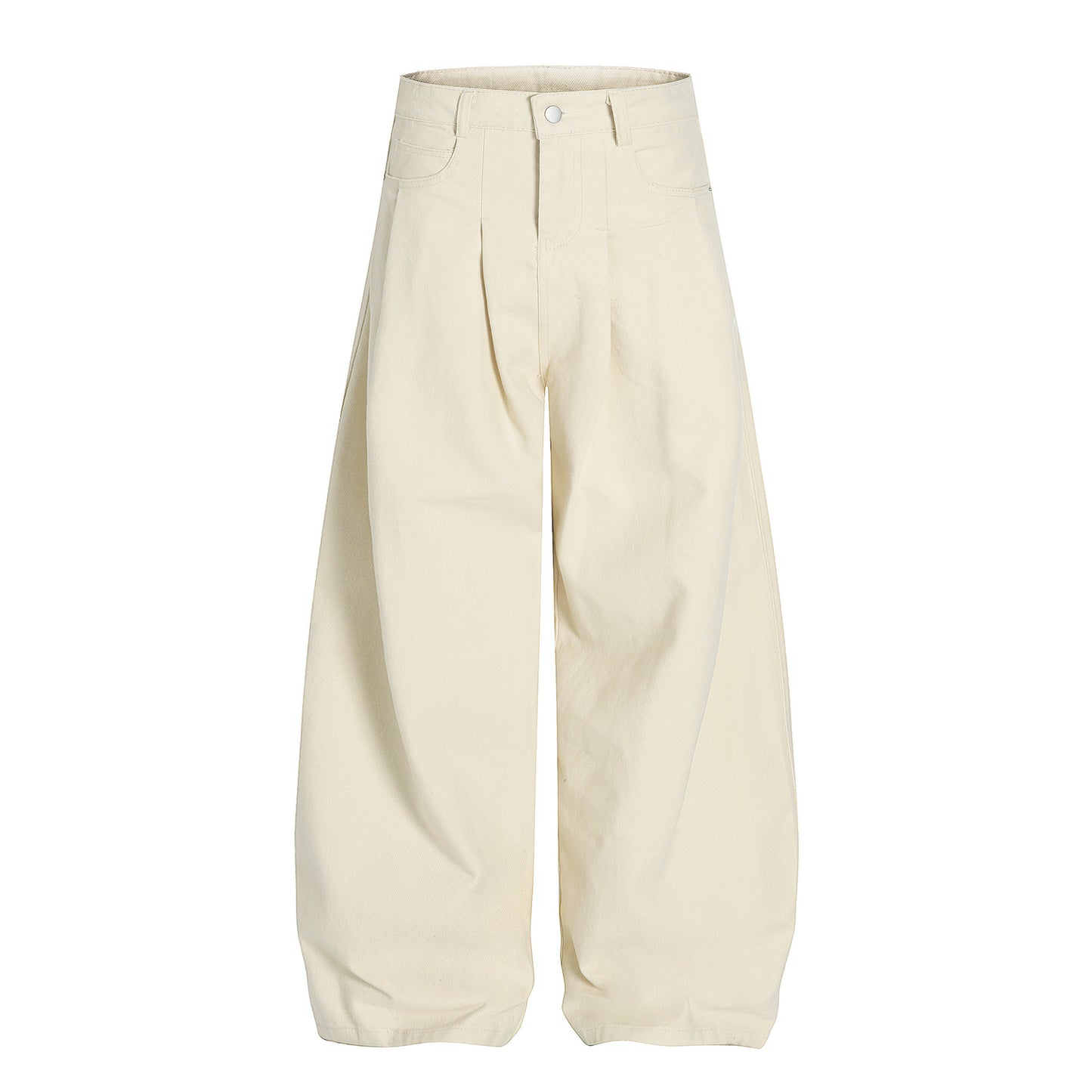 Washed loose curved knife straight tube retro workwear casual pants