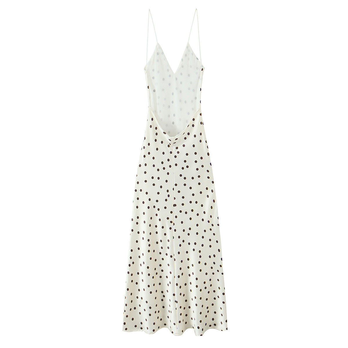 Women's Clothing Polka Dot Satin Feel Midi Dress
