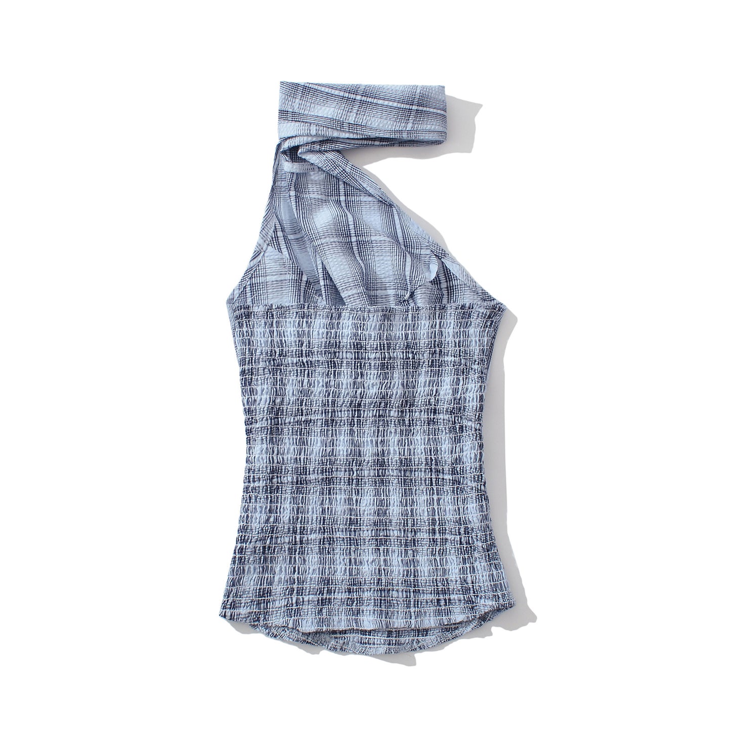 Women's Clothing INS Halter Plaid Top + Skirt Set