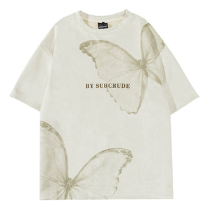Men's Letter Print Oversize Unique Couple Short Sleeve T-Shirt