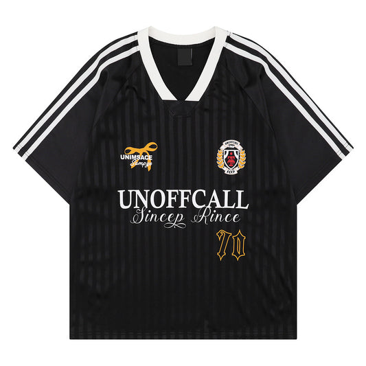 Short Sleeve T-Shirt Round Neck Contrast Creative Print