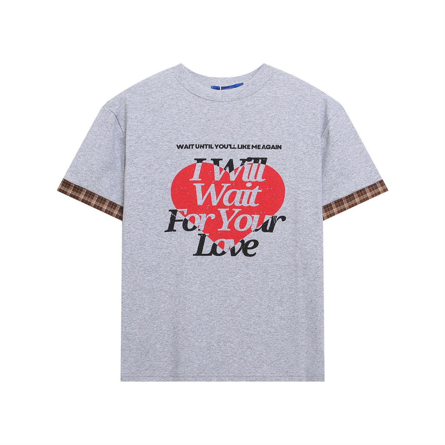 Short slim fit short sleeved T-shirt with letter print for women