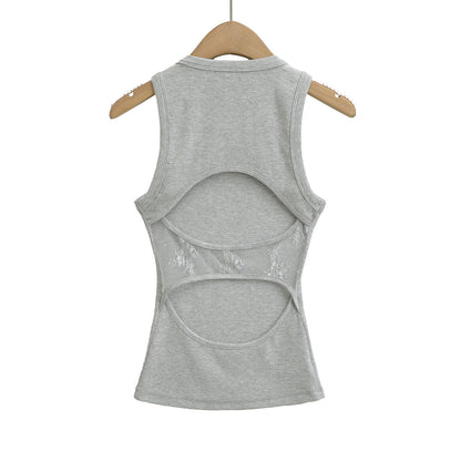 Sexy Backless Fitted Slim Sleeveless Casual Sports Tank Top