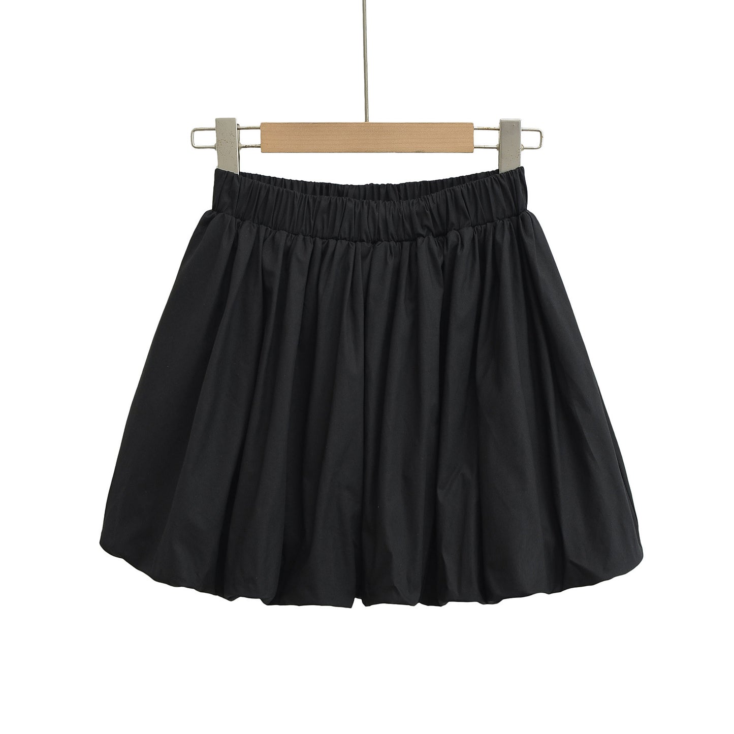 Folded midi skirt lantern skirt