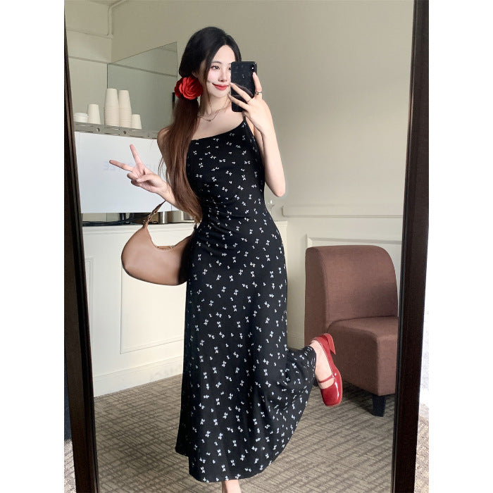 Spandex Slimming Floral Long Dress
