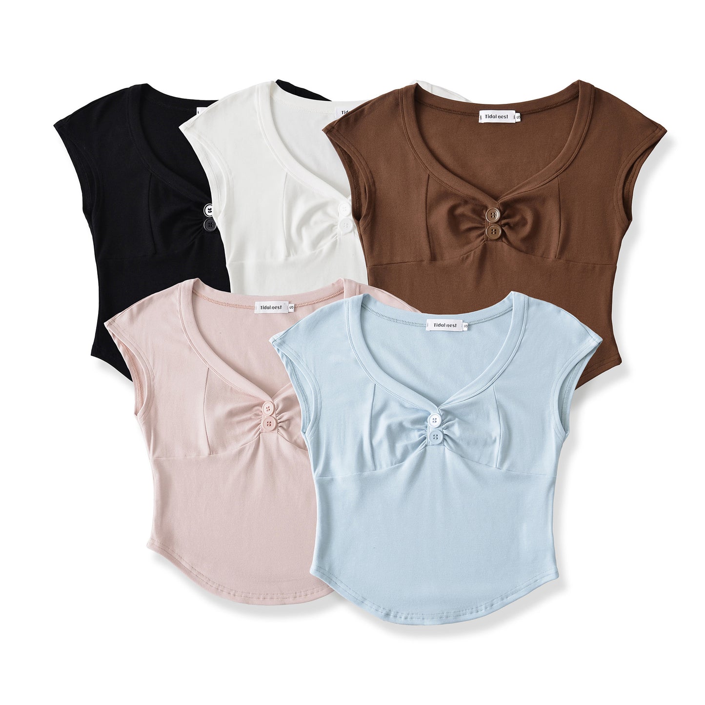 Slim Fit V-Neck Short Sleeve Crew Neck T-Shirt