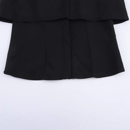 Women's Fashion Casual Short-sleeved Double-layer Shirt
