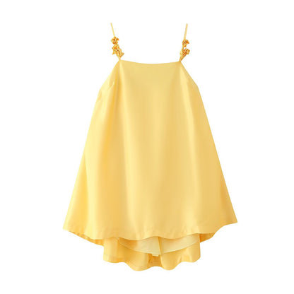 Women's Strapless Floral Decorated Dress