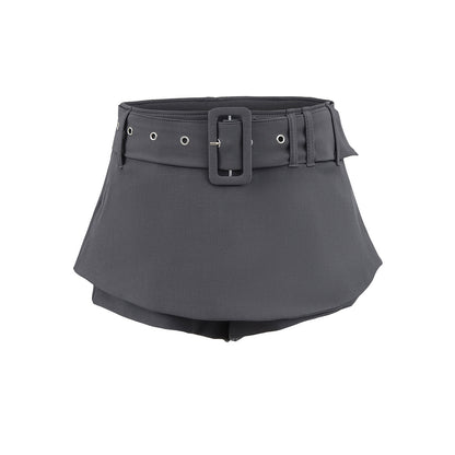Low waisted waist belt skirt pants half skirt