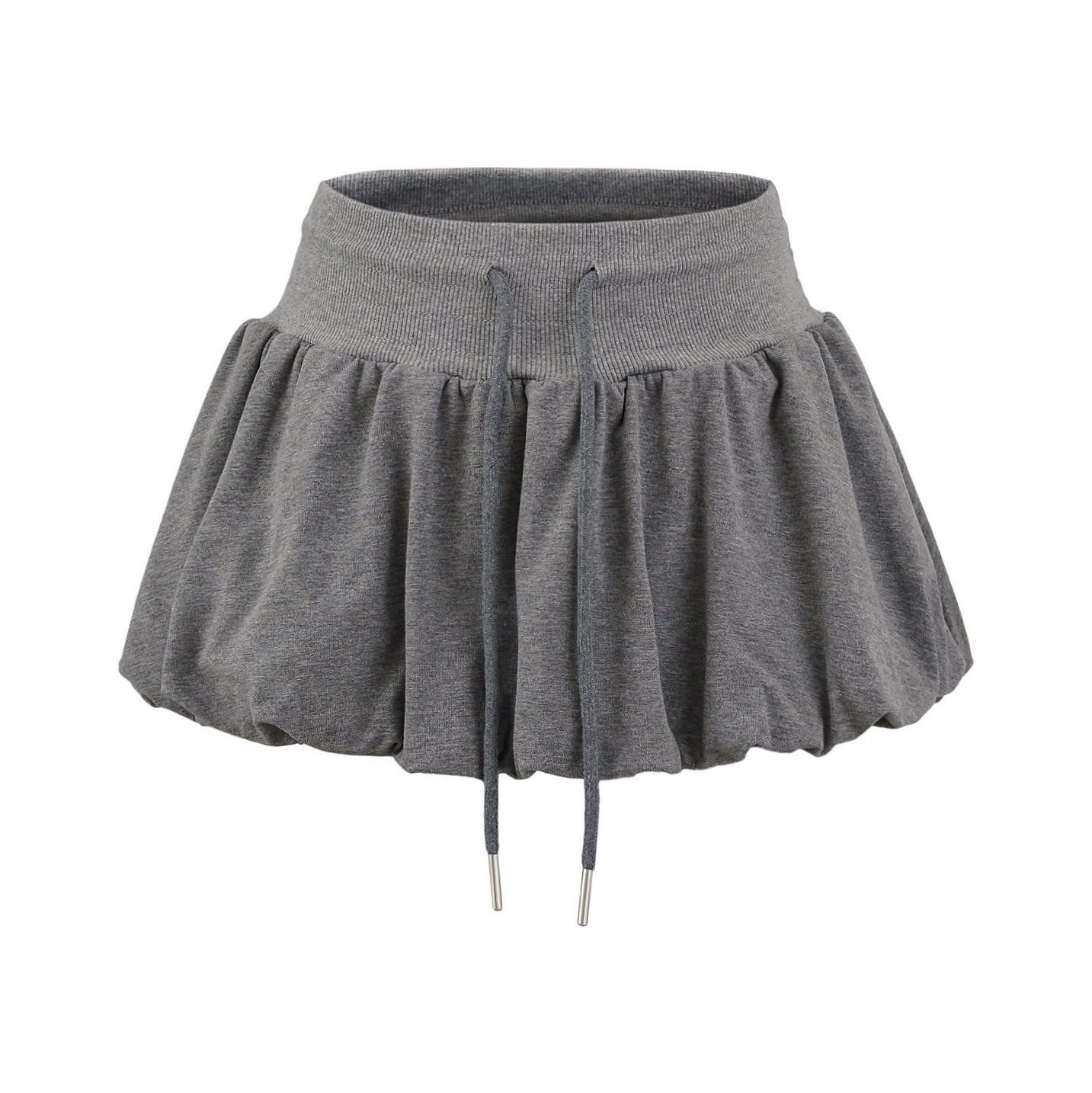 Drawstring flower bud fluffy short skirt half skirt