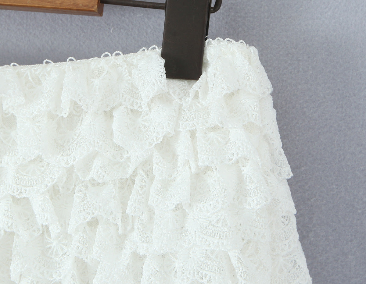 Bow lace lace skirt shorts for women