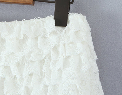 Bow lace lace skirt shorts for women
