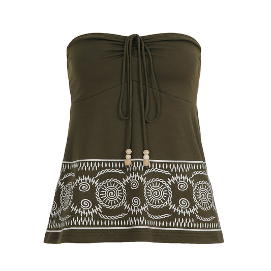 Sexy one shoulder slim knit crop top with exposed navel