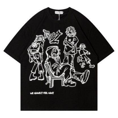 Men's Casual Streetwear Couple Short Sleeve T-Shirt