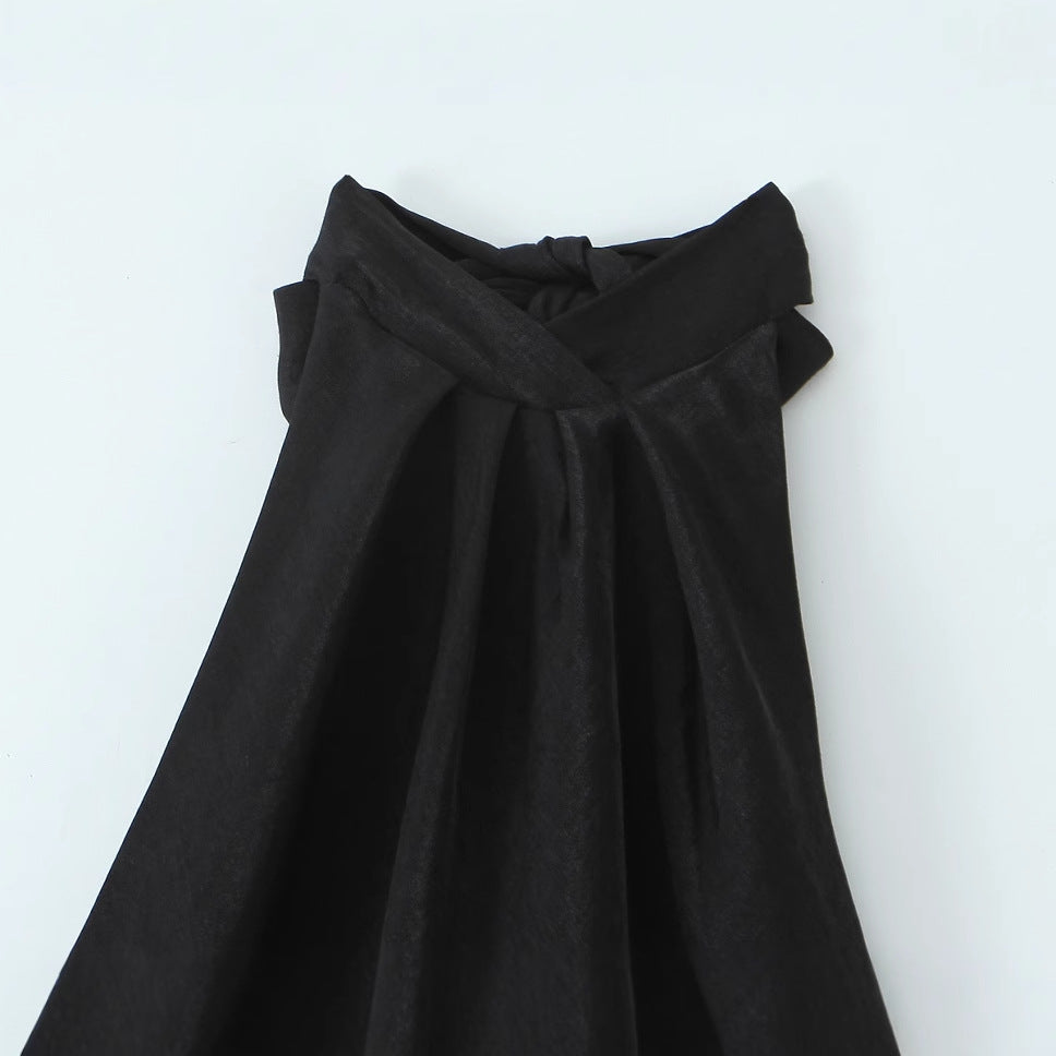 Women's Clothing Halter Neck Backless Midi Dress