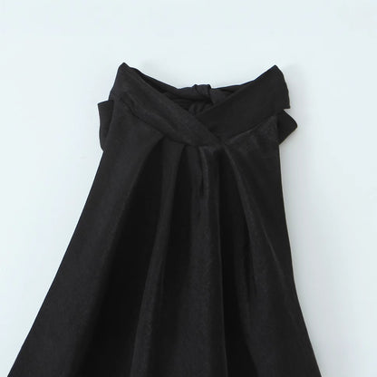 Women's Clothing Halter Neck Backless Midi Dress
